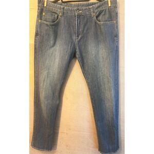 Faconnable Tailored Denim Straight Leg Medium Wash Men's 36X34 Jeans